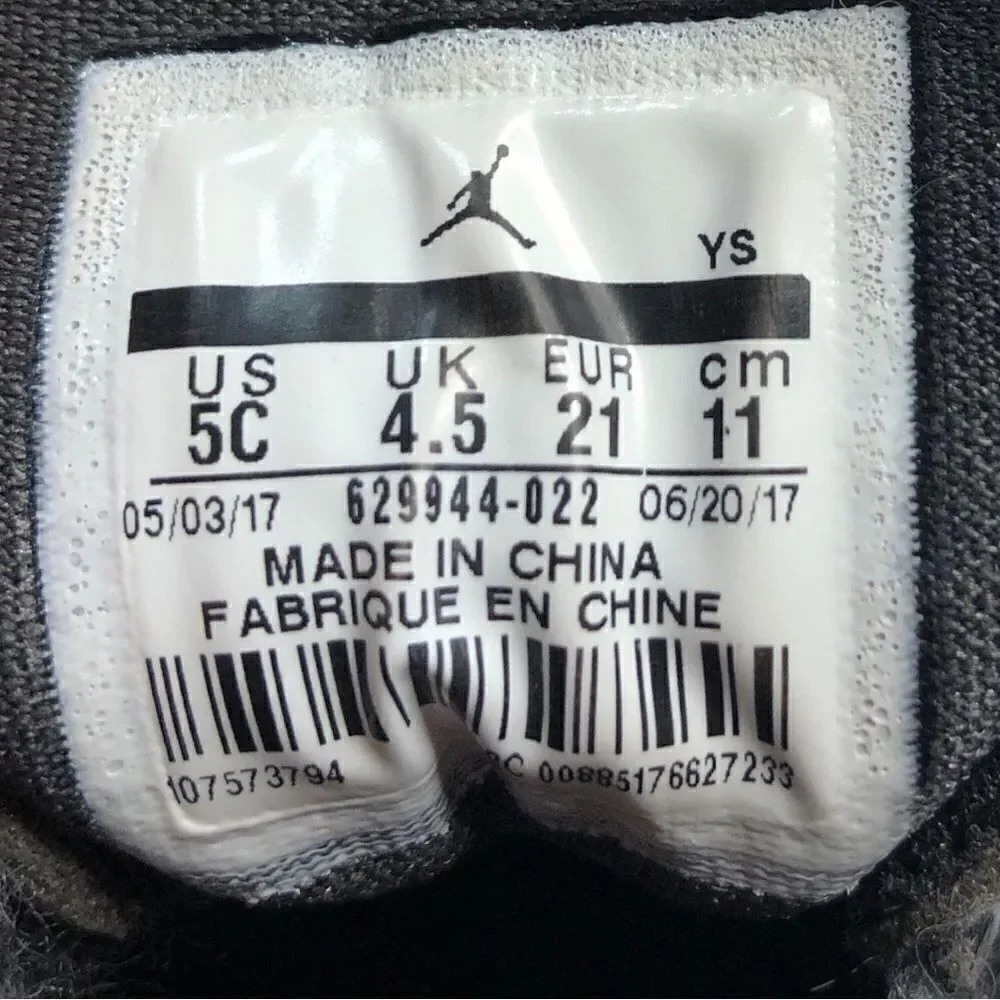 Nike Air Jordan 629944-022 purple and gray size 5c